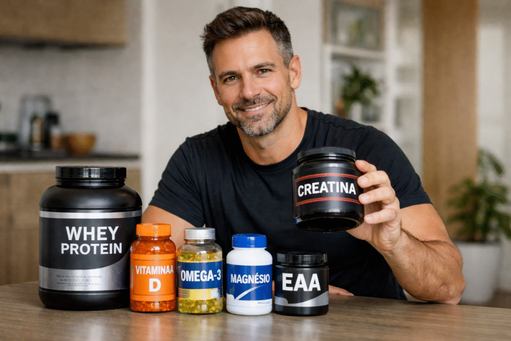 Melhores suplementos para quem treina após os 40 anos