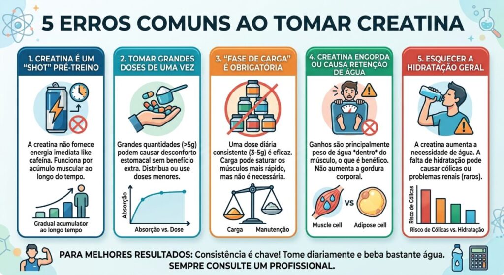 erros comum ao toma creatina