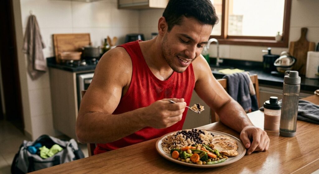 Como montar uma dieta para hipertrofia? Guia completo para ganhar massa muscular 3 Refeição pós-treino, dieta para hipertrofia