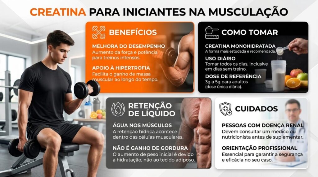Creatina para iniciantes: vale a pena? 6 resumo creatina para iniciantes