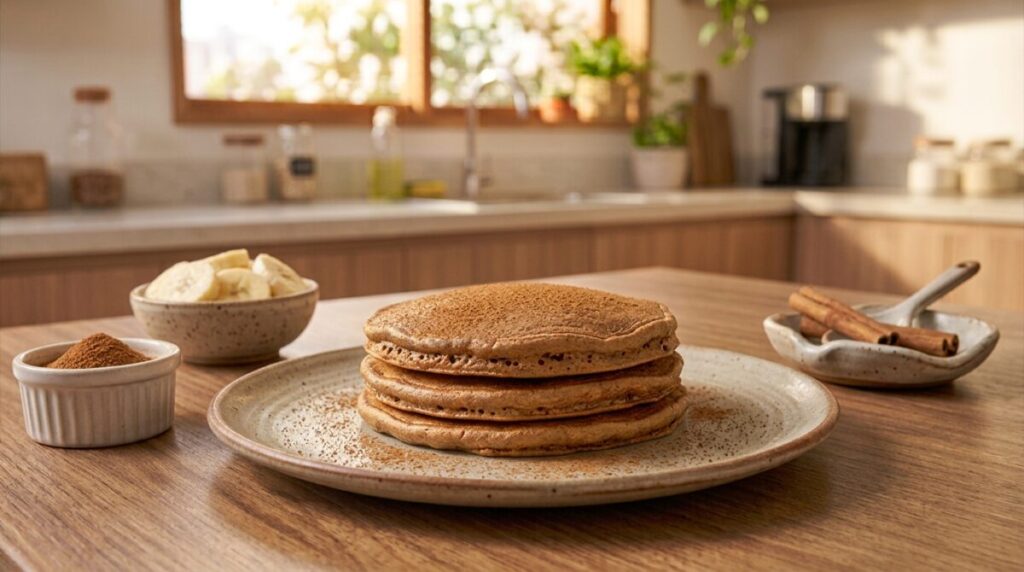 Panqueca Proteica: 7 Receitas Fáceis com Banana, Aveia e Whey 6 Panqueca proteica de banana com canela